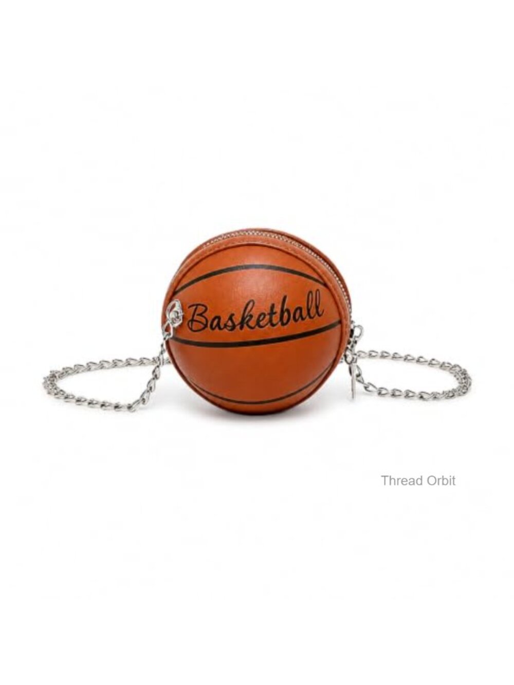 Basketball Purse Womens Ball Bag PU Leather Mini Handbag Clutch Chain Strap
